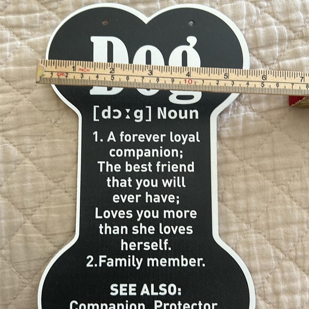 Bone Shaped Hanging Wood Sign.  DOG A Forever Loyal Companion / BRAND NEW - Picture 8 of 8